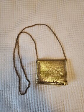 Whiting & Davis Gold Mesh Crossbody Bag